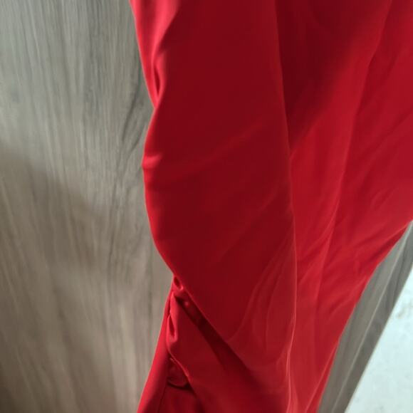 NWT REVOLVE & MINIMALIST lovers COMMENSE cowl neck cross back maxi satin dress M - Picture 6 of 11